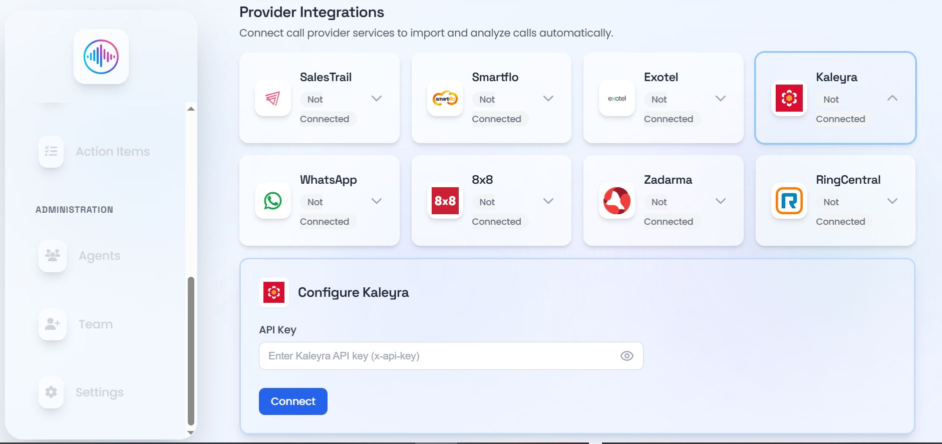 Kaleyra connection