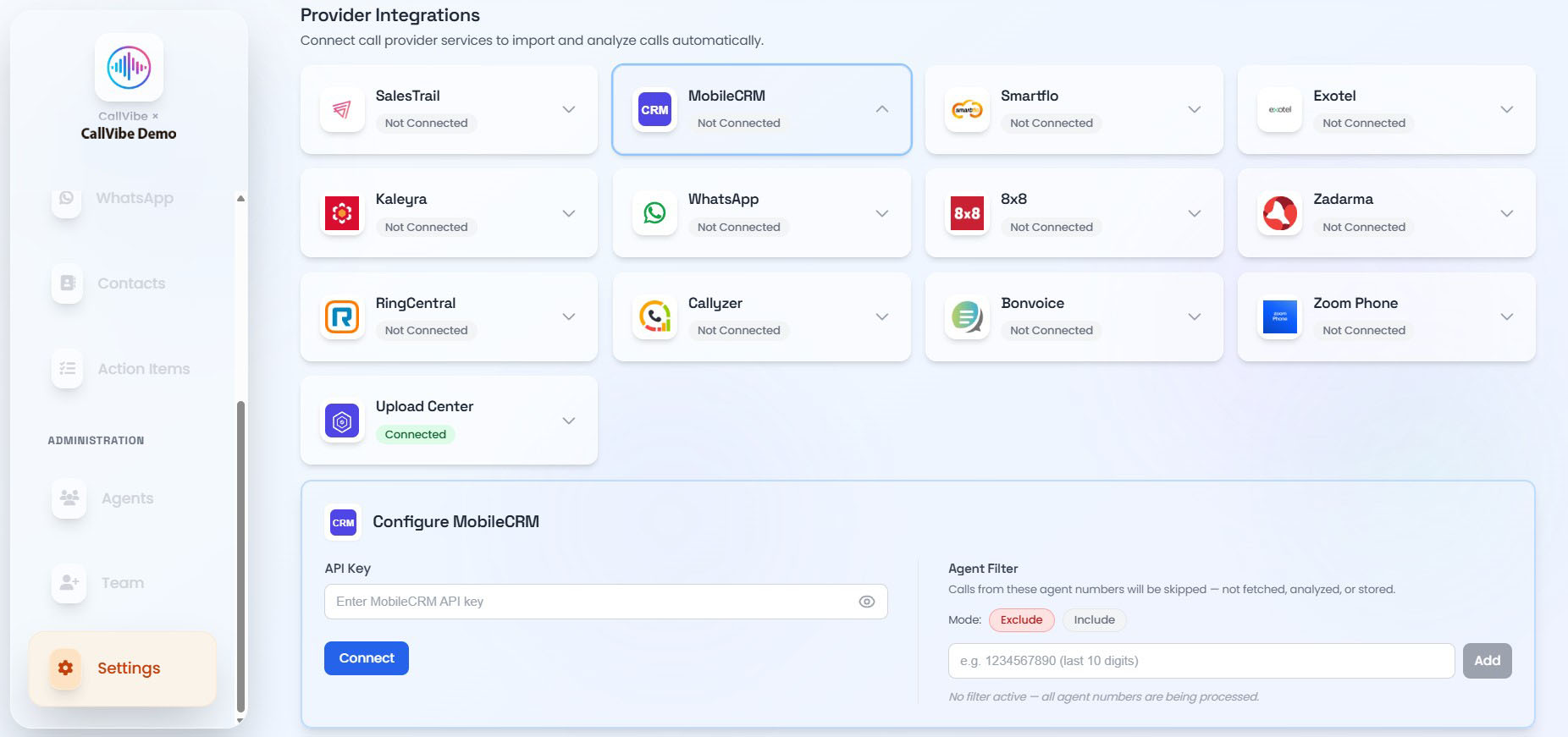 MobileCRM connection