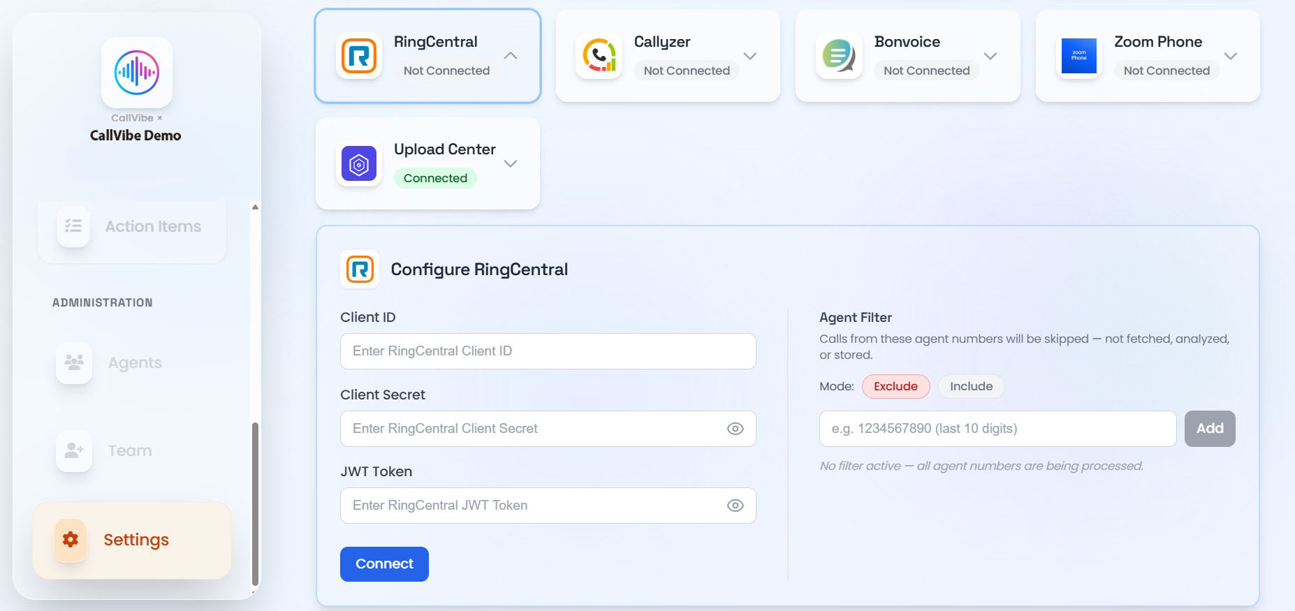 Ringcentral connection